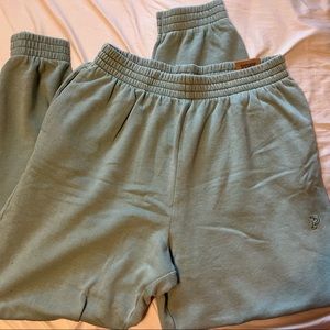 Victoria Secret High Waist Campus Joggers Sage Green
